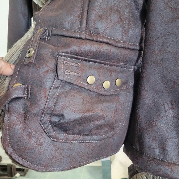 CLEARANCE - Women's Montana Co Faux Suede/Leather Fur Jacket (Size: M) - Picture 9 of 16